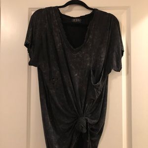 Distressed tunic